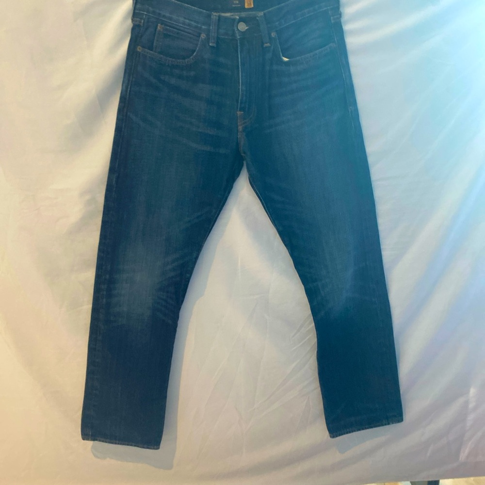 Blue straight leg jeans. #jeans. J-Crew 770